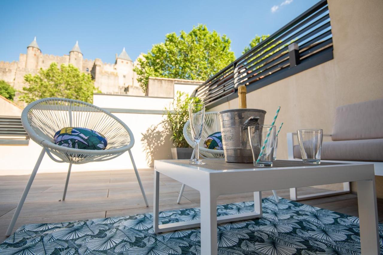 La Terrasse De La Tour Pinte. Apartment Carcassonne Exterior photo